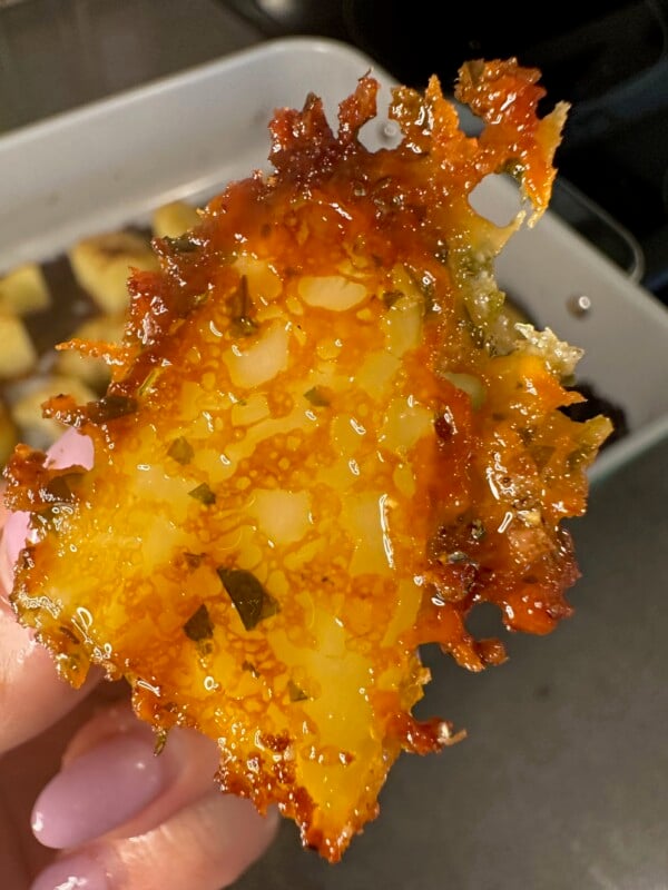 Chive and Onion Crispy Parmesan Potatoes