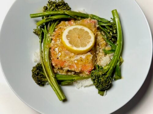 Foil Packet Salmon with Baby Broccoli - Carol Bee Cooks