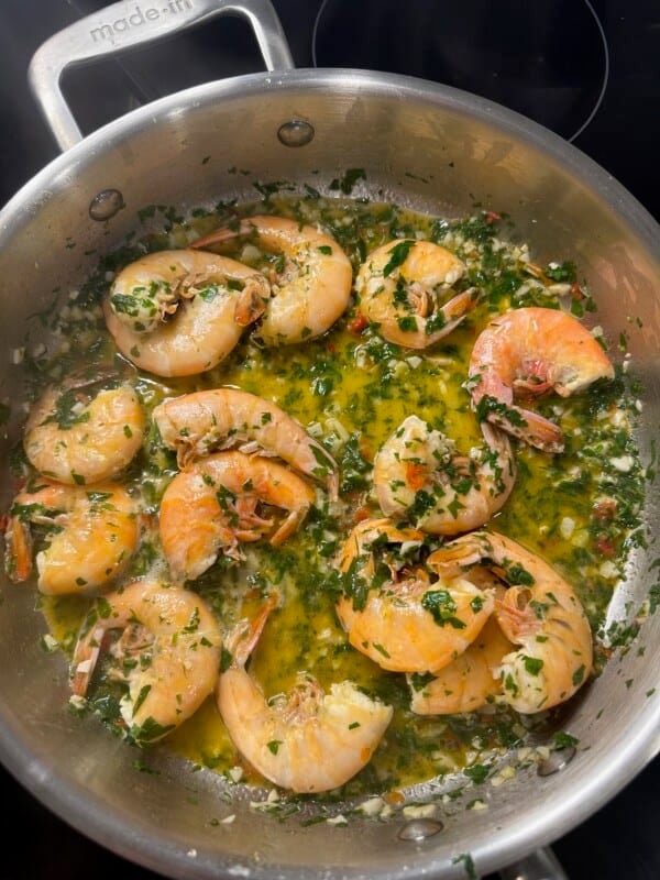 Calabrian Chili Shrimp Scampi Pasta - Carol Bee Cooks
