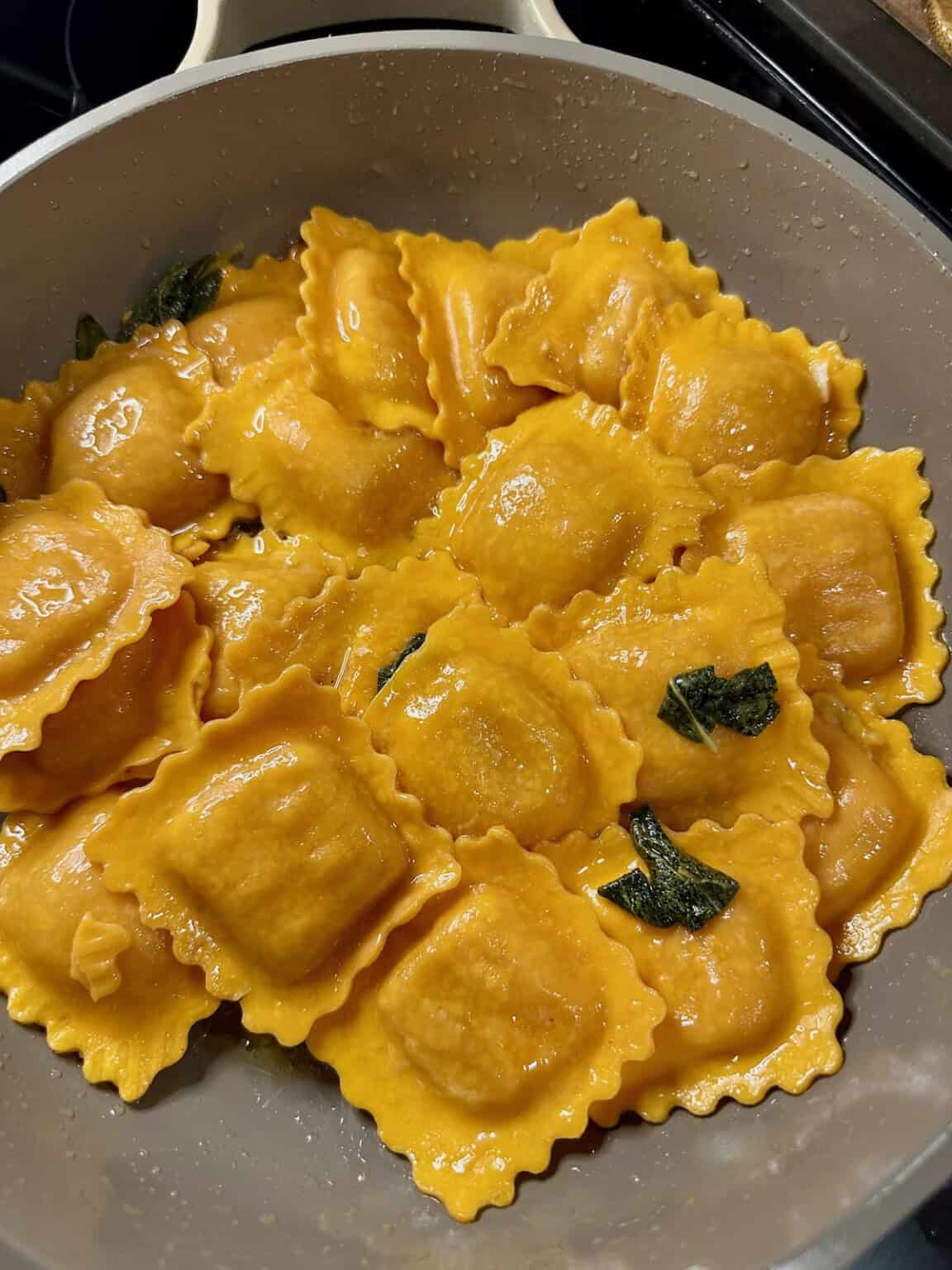 Brown Butter Sage Butternut Squash Ravioli - Carol Bee Cooks