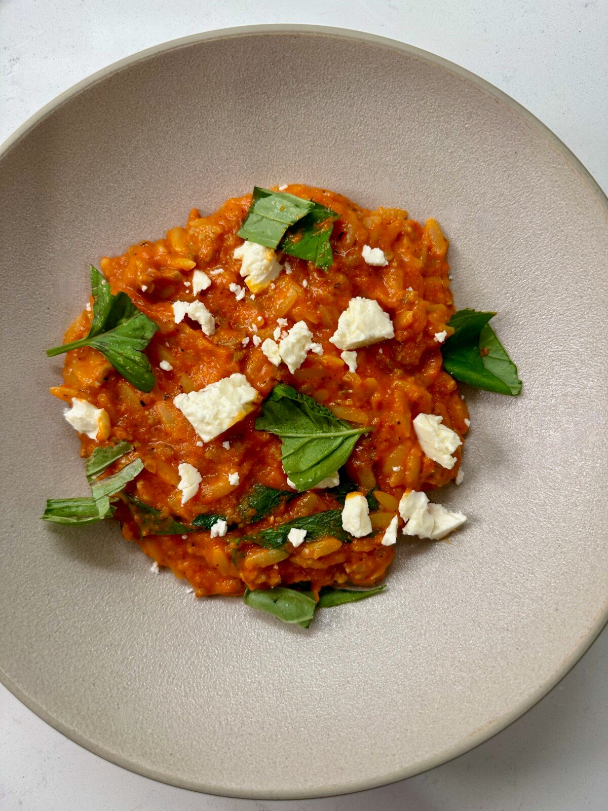 roasted red pepper orzo