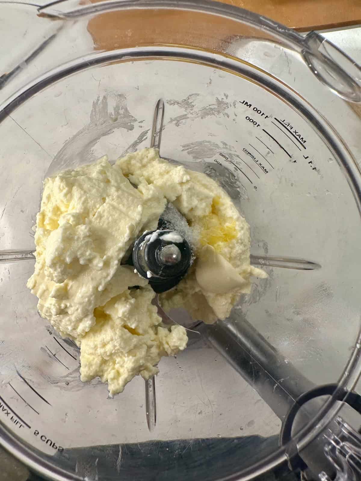 Whipped Ricotta Ingredients in Food Processor