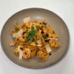 Bulgogi Shrimp Pasta in a bowl