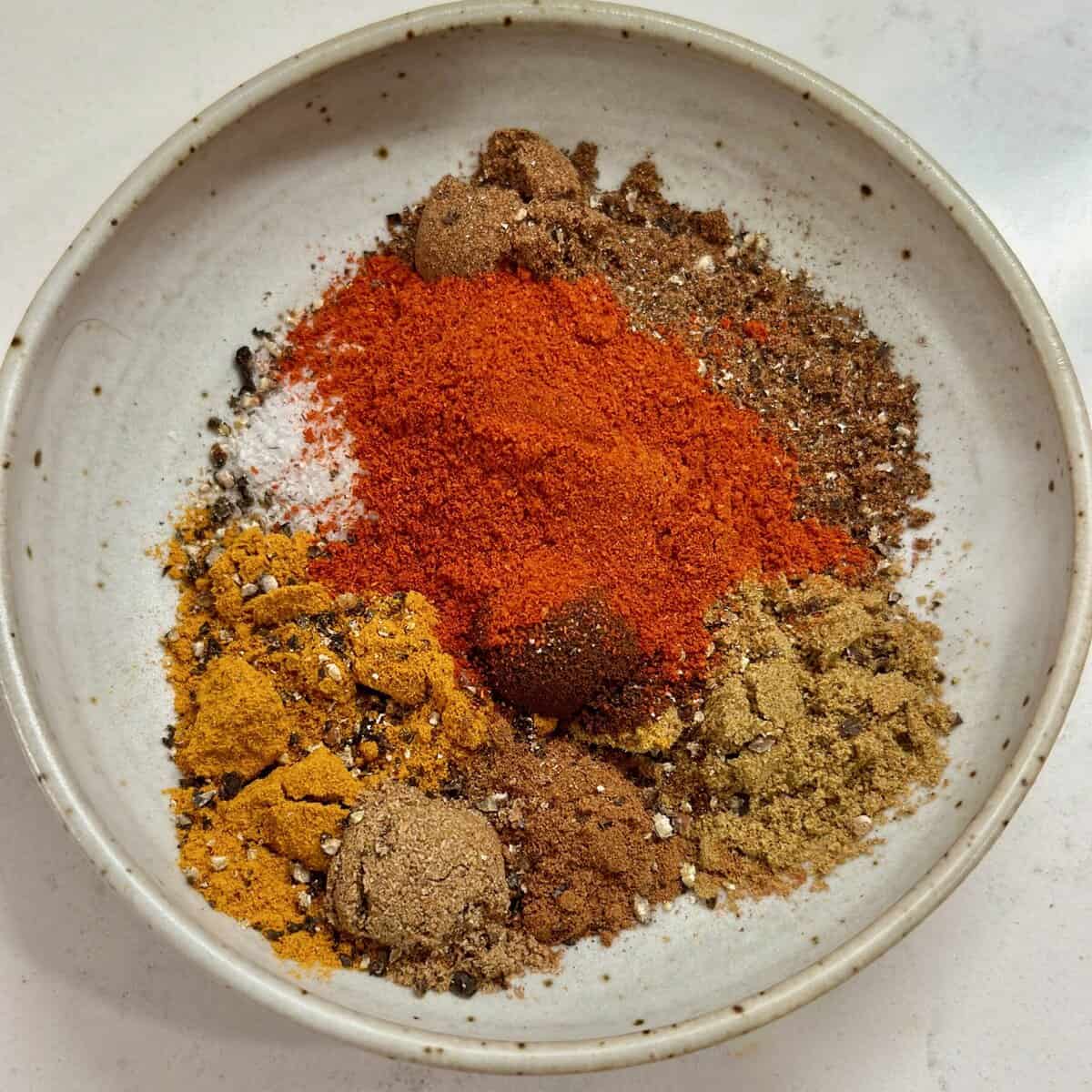 Seasonings in bowl
