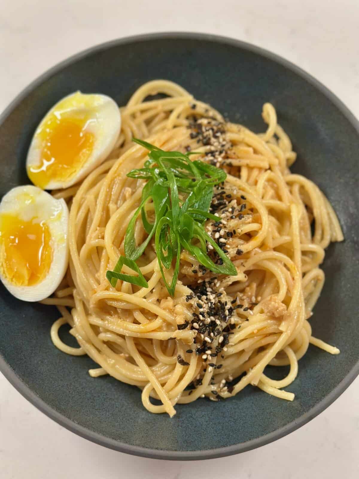 Garlic Butter Miso Noodles (Only 4 ingredients!)