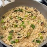 Umami orzo in pan