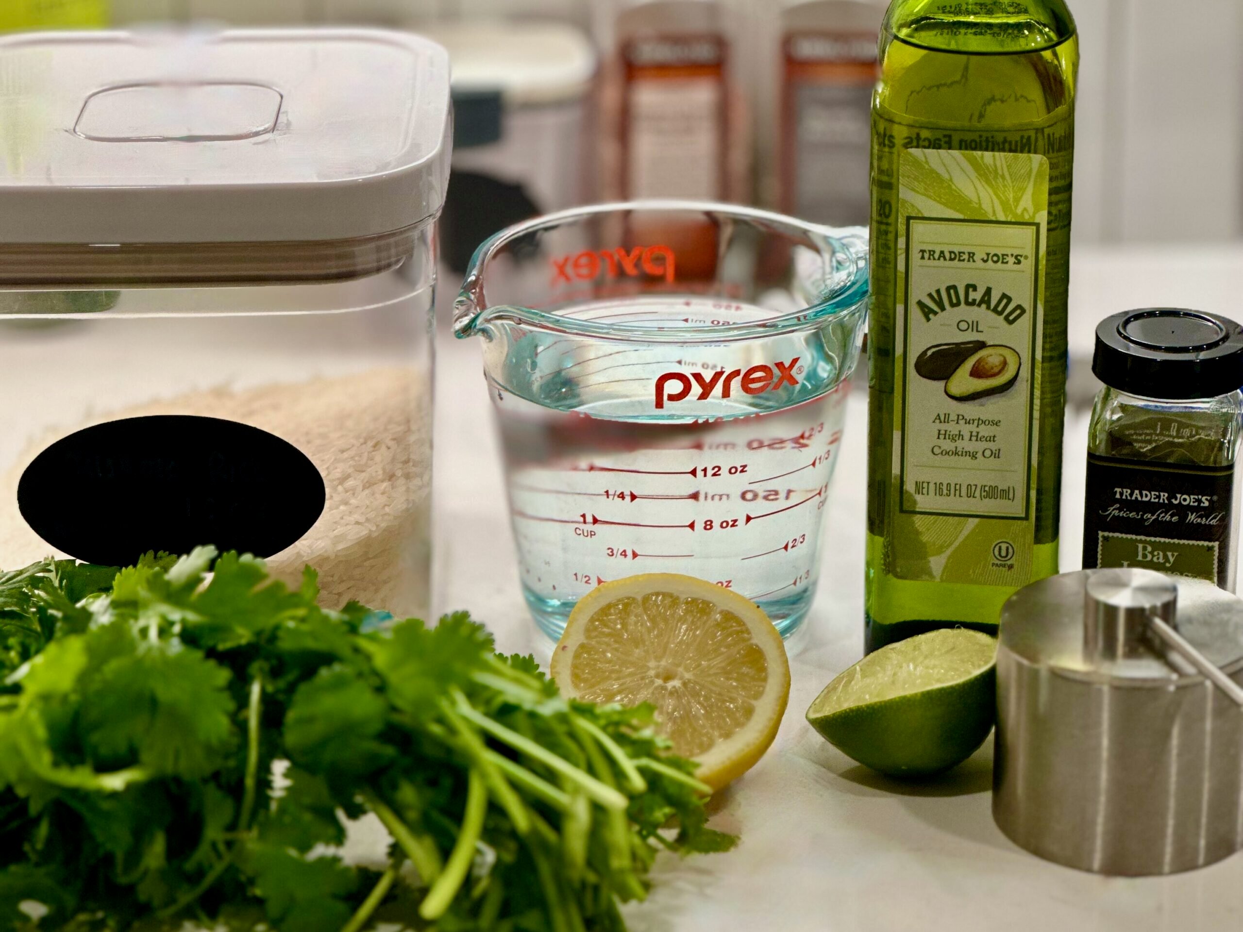 Ingredients for Chipotle Cilantro Lime Rice