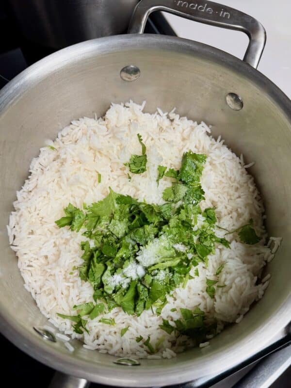 Chipotle Copycat Cilantro Lime Rice - Carol Bee Cooks