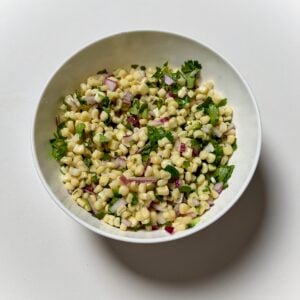 Chipotle copycat corn salsa in a bowl.