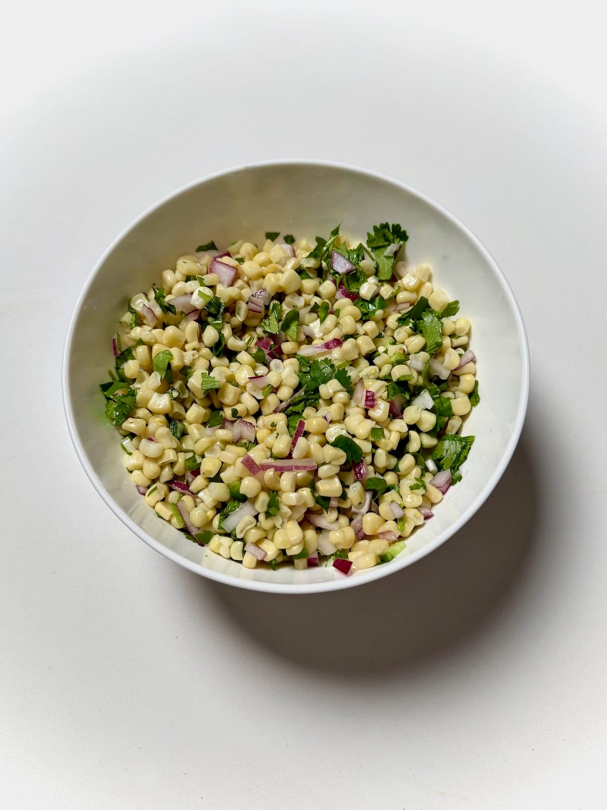 Chipotle copycat corn salsa in a bowl.
