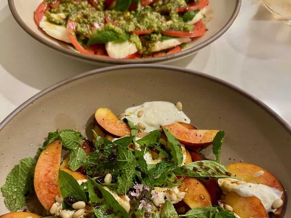Summer Peach Salad with Tomato Salad