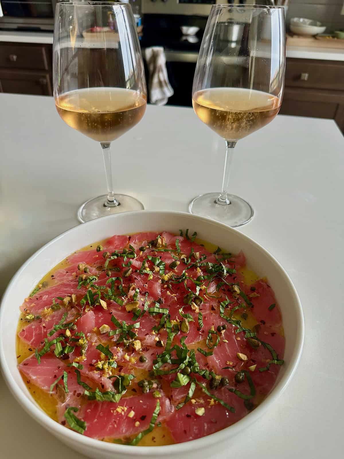 Tuna Crudo with Champagne